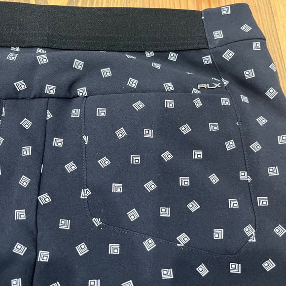 RLX Ralph Lauren Women's Navy Geometric Print Stretch Golf Pants Size 8 - Picture 3 of 13
